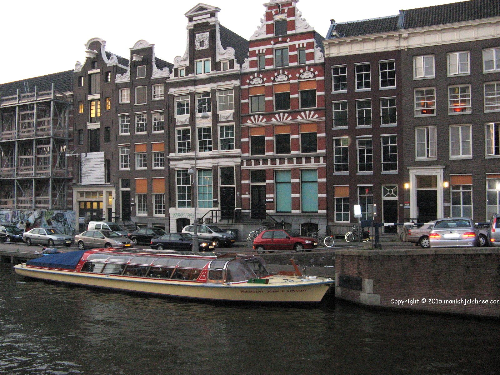 Compactly packed canal houses, Amsterdam